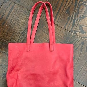 Baggu red leather purse